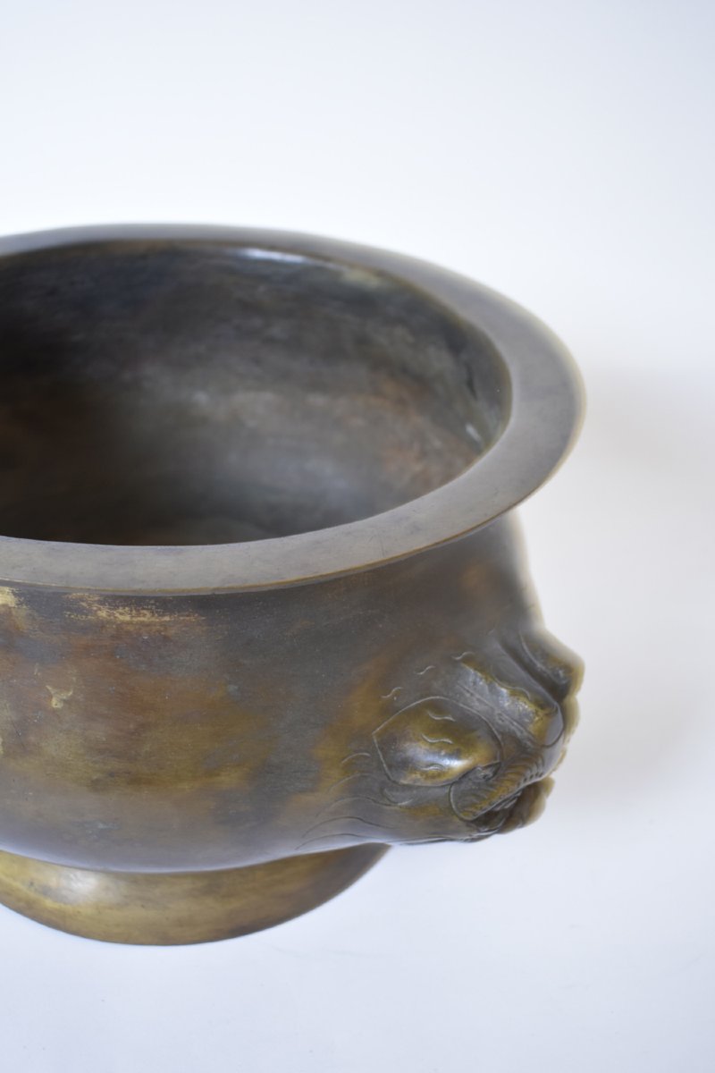 Bronze Cup With Animals Figures Handles, XIXth C.-photo-4