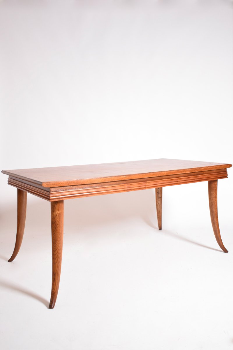 Etruscan Style Horns Feet Console Dining Table, 1960s.-photo-4