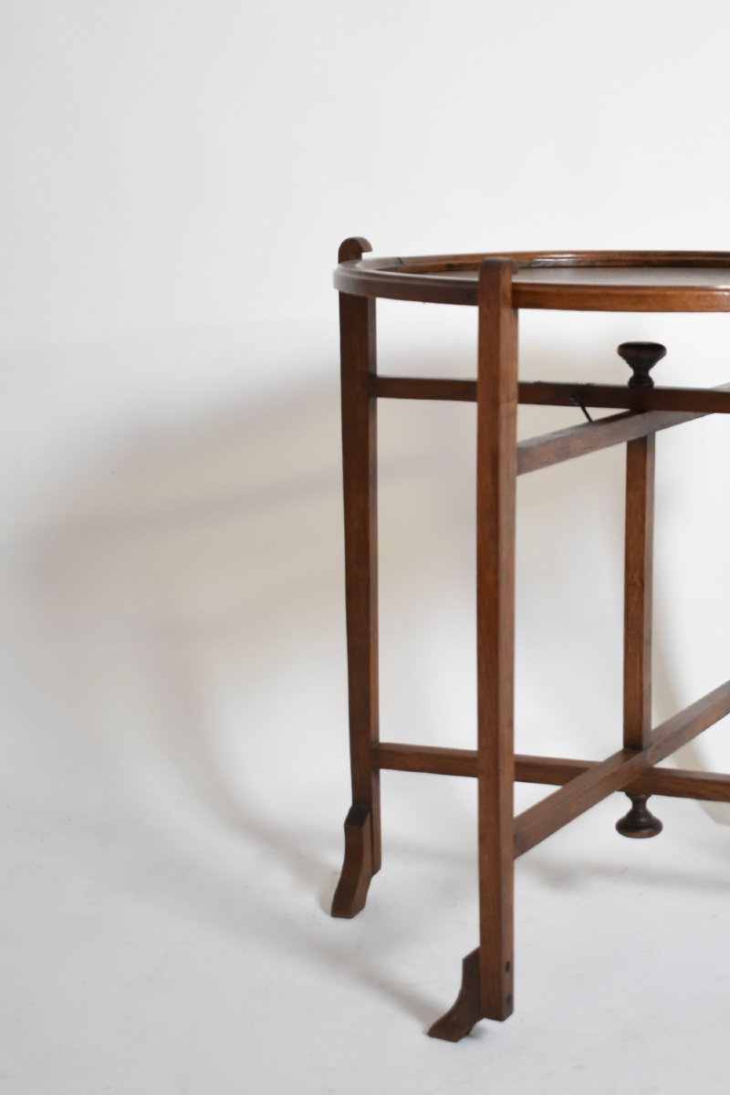 Table de jeu de voyage en chêne, années 1910.-photo-4