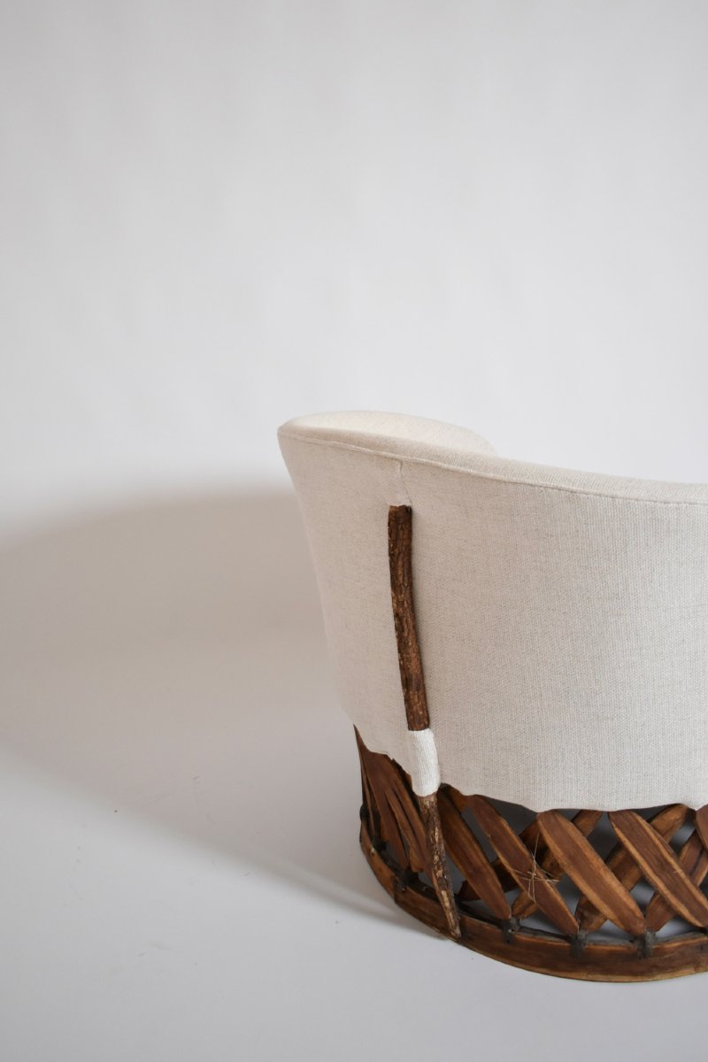 Pair Of Large Wood And Leather Mexican Armchairs, 1970s-photo-2