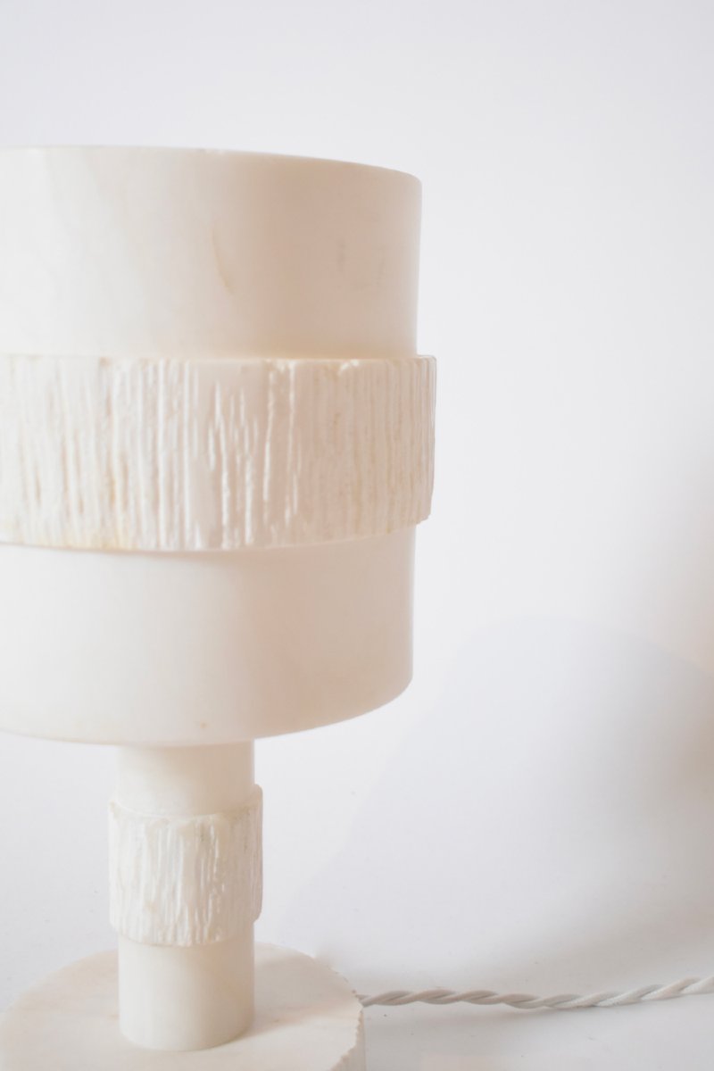 Alabaster Lamp, 1970s.-photo-2