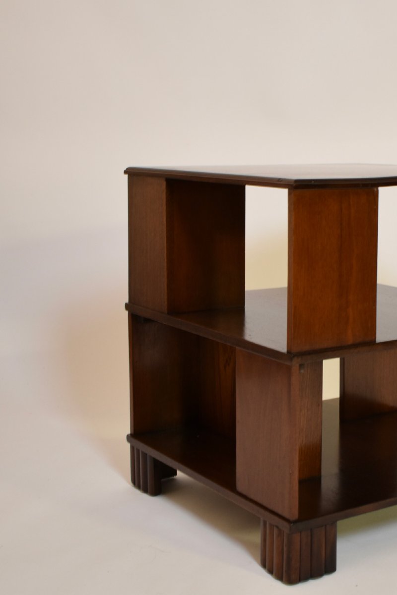 Square Side Table Palm Wood, 1930s.-photo-2