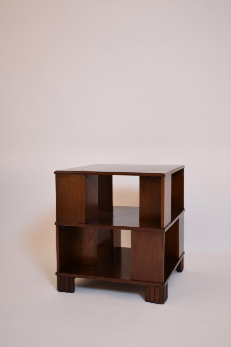 Square Side Table Palm Wood, 1930s.-photo-3