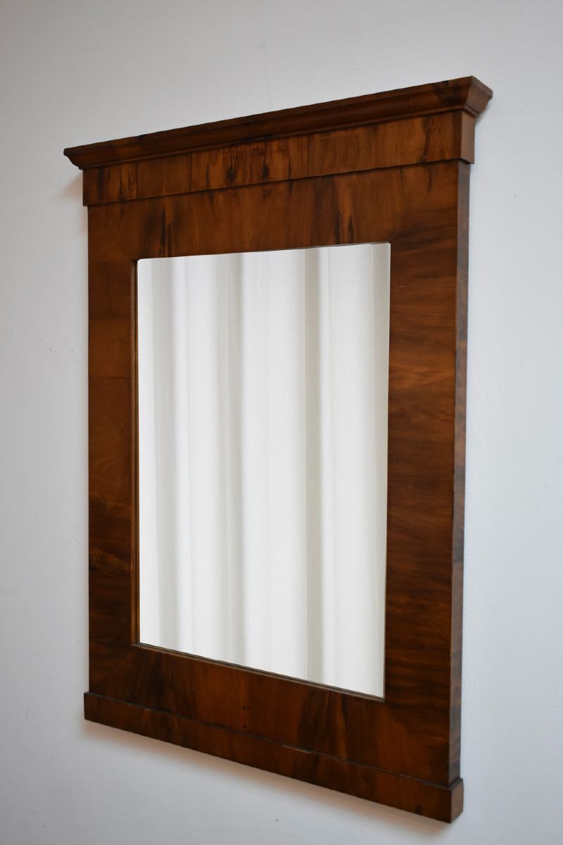 Miroir biseauté en acajou de style Empire, années 1940