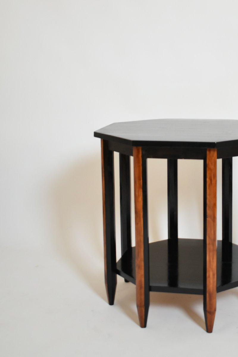 Table d’appoint moderniste octogonale, années 1920.-photo-3