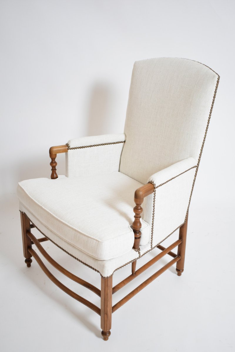 Paire de fauteuils bergère, années 1950.-photo-3
