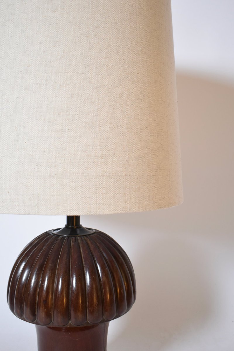 Lampe en bois en forme de pin, années 1930.-photo-2