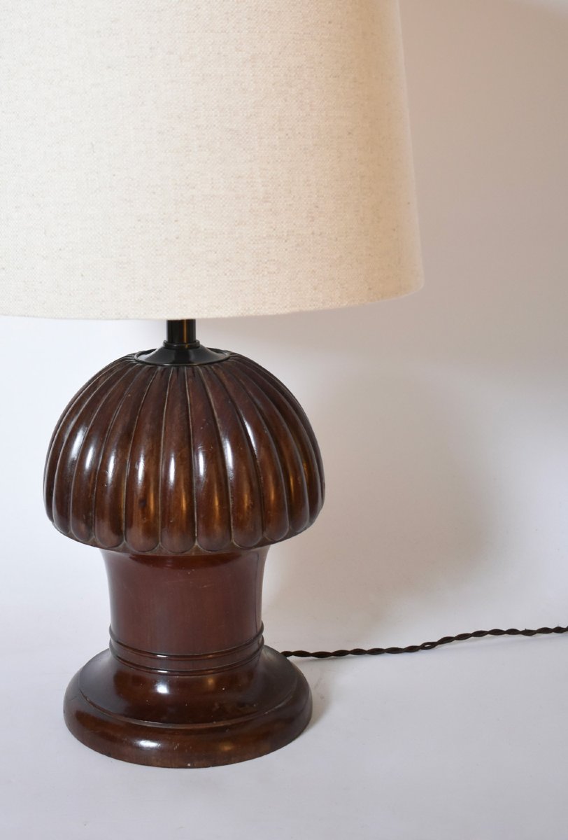 Lampe en bois en forme de pin, années 1930.-photo-4