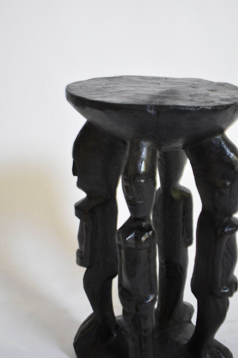 Table d’appoint anthropomorphe africaine, années 1960-photo-2
