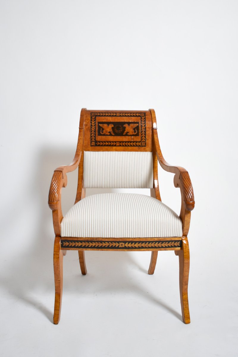Paire de fauteuils étrusques, XIXᵉ siècle.-photo-3