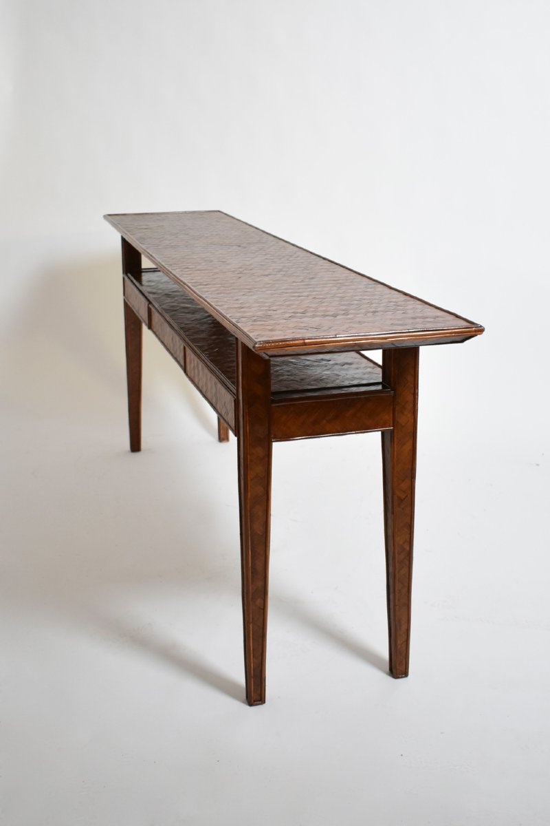   Large Rattan Console, 1980s.-photo-3