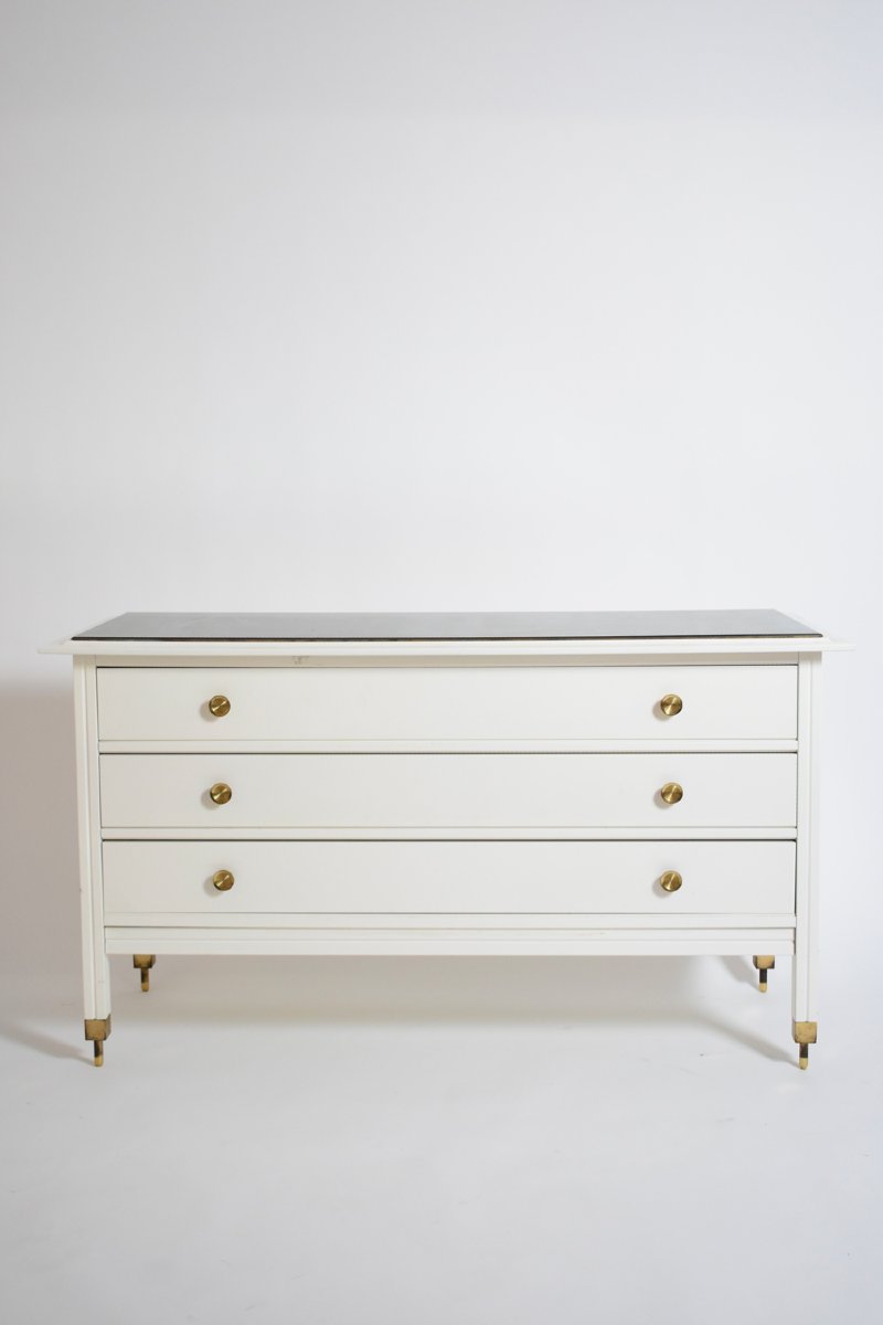 Carlo De Carli White Lacquered Chest Of Drawers, 1960s.-photo-4