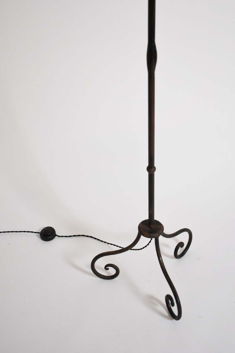 Set Of Four Wrought Iron Floor Lamps, 1960s-photo-2