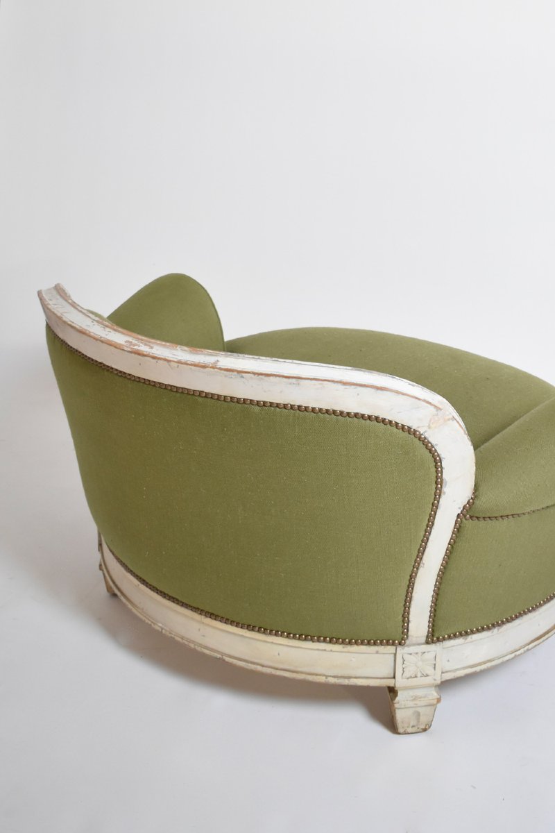 Important fauteuil de style Louis XVI, années 1940.-photo-1