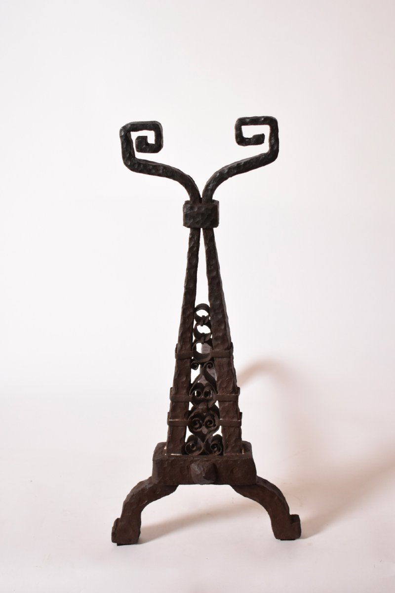 Paire de chenets de style Directoire, XIXᵉ siècle.-photo-3