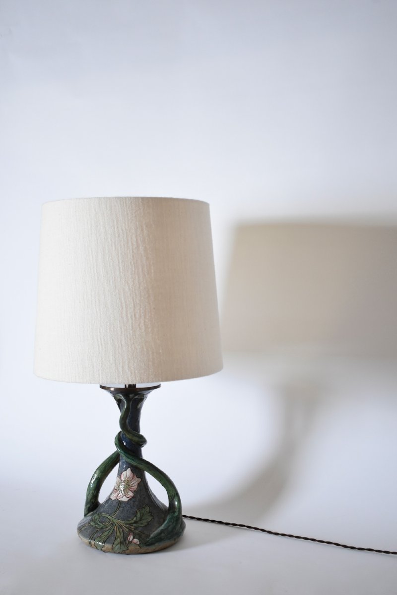 Lampe en céramique Art nouveau, années 1920.-photo-3