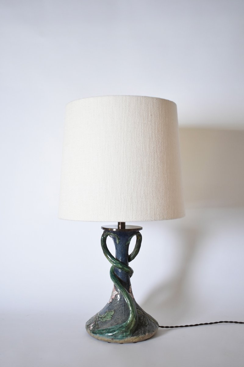 Lampe en céramique Art nouveau, années 1920.-photo-4