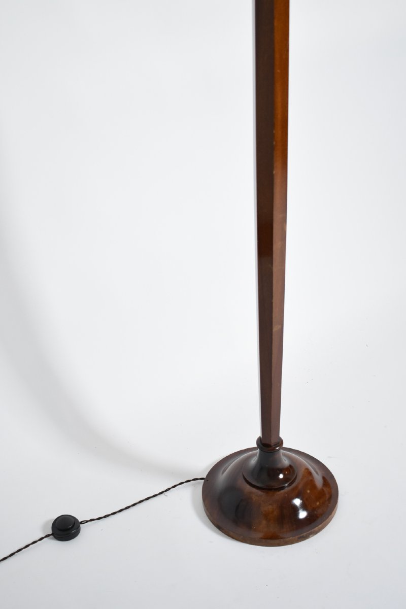 Art Deco Mahogany Floor Lamp, 1940s-photo-2