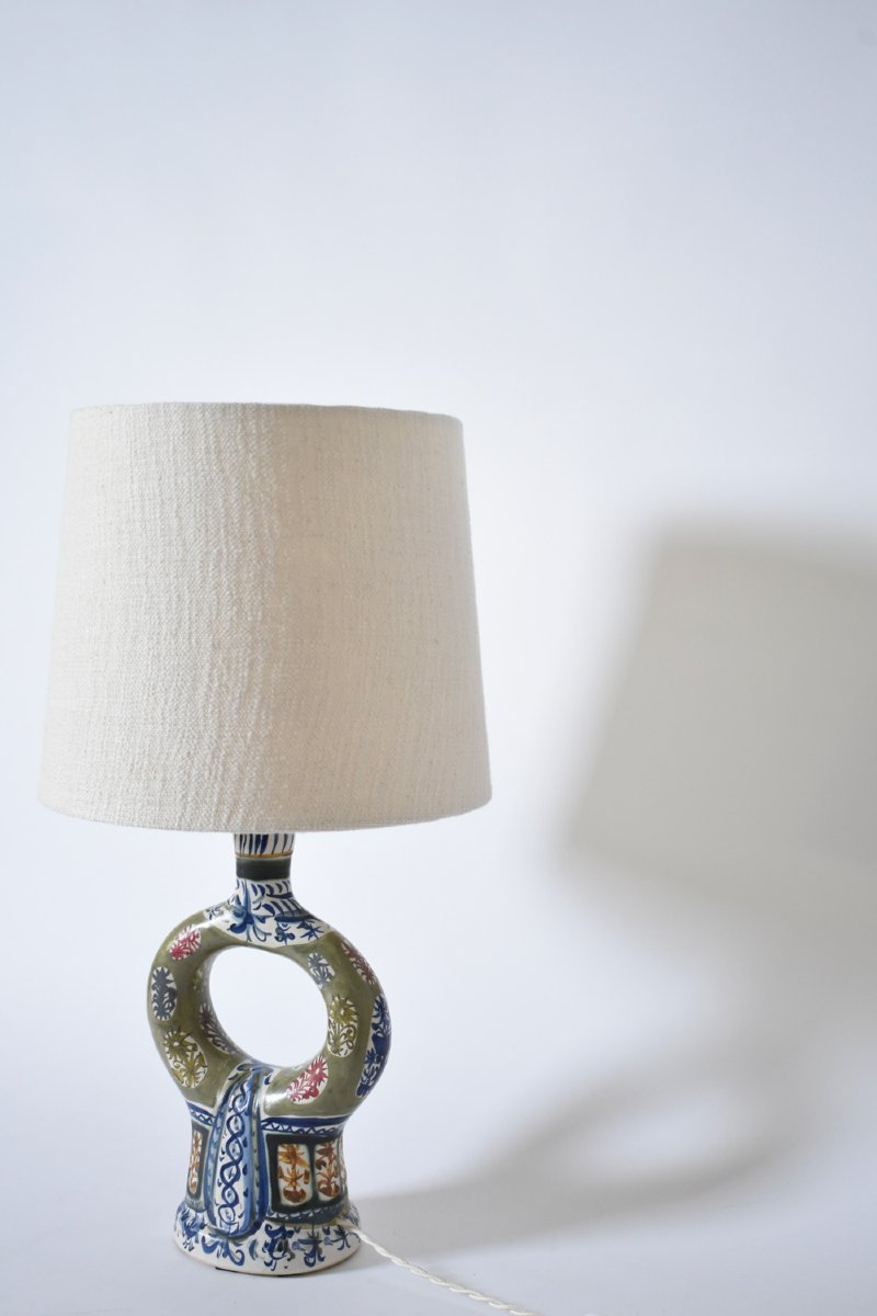 Keraluc Pair Of Ceramic Lamps, 1960s.-photo-1