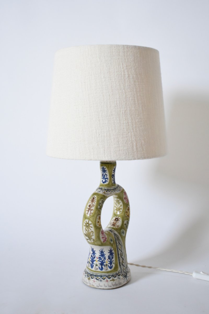 Keraluc Pair Of Ceramic Lamps, 1960s.-photo-4