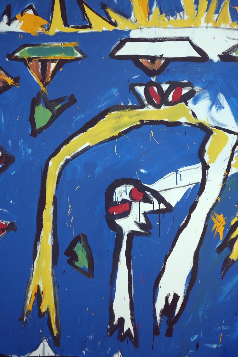 Composition, ensemble de quatre toiles peintes, XXe s.-photo-2