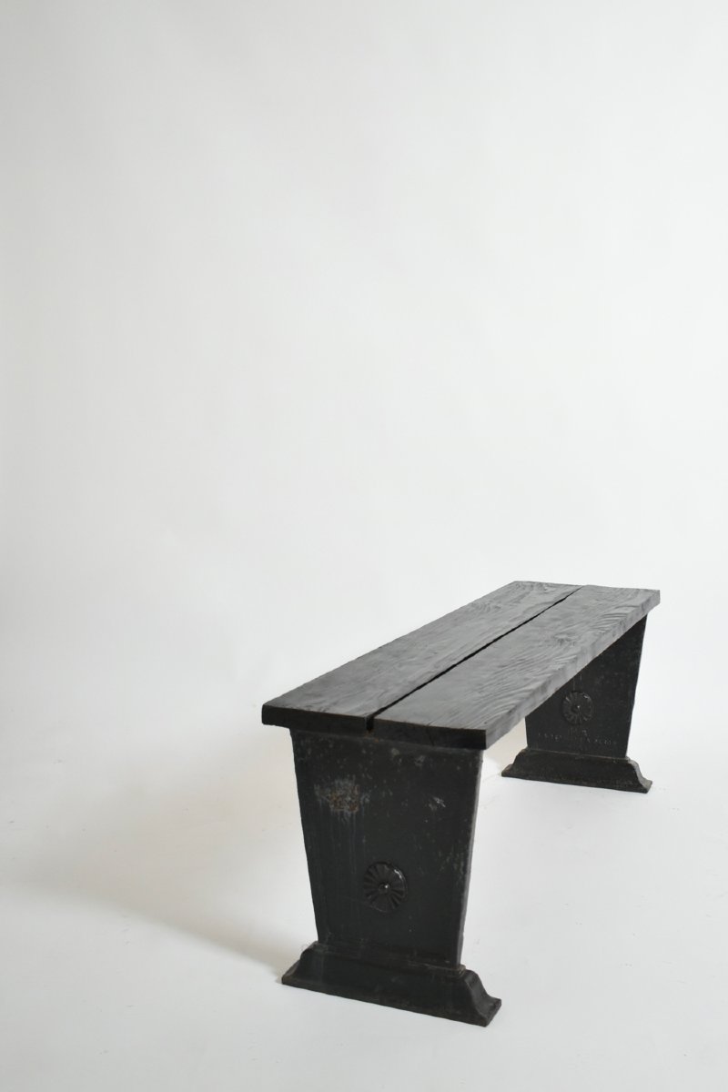 Skoglund & Olson Cast Iron Bench, 1920s.-photo-2