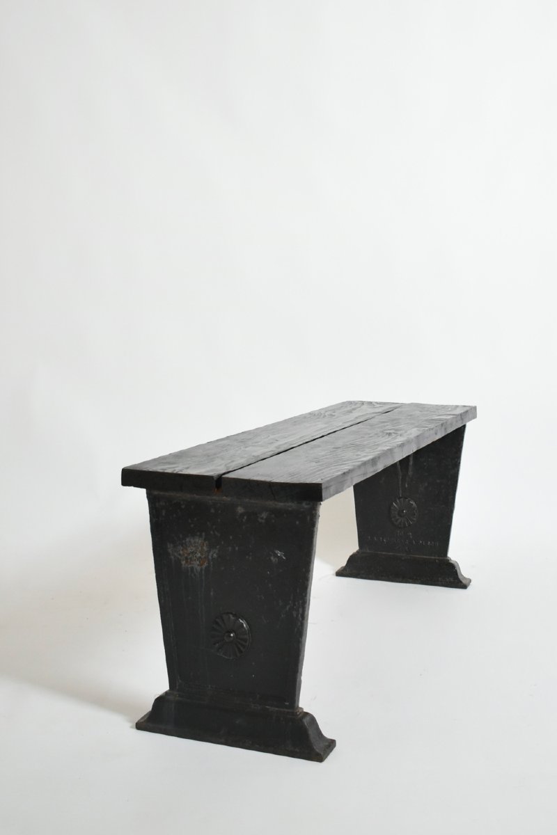 Skoglund & Olson Cast Iron Bench, 1920s.-photo-4