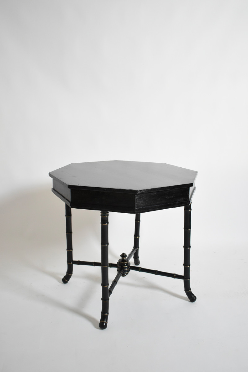 Faux Bamboo Octogonal Table, 1910s