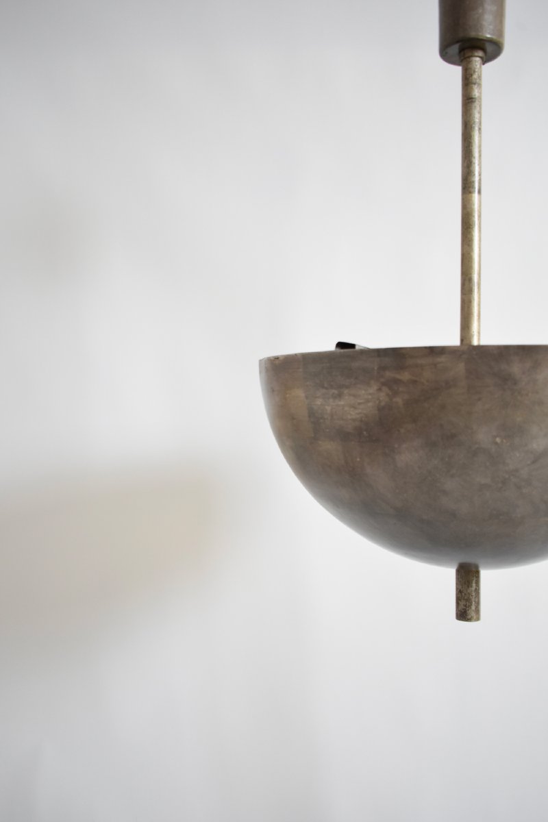 Plafonnier en fer forgé moderniste, années 1920.-photo-1