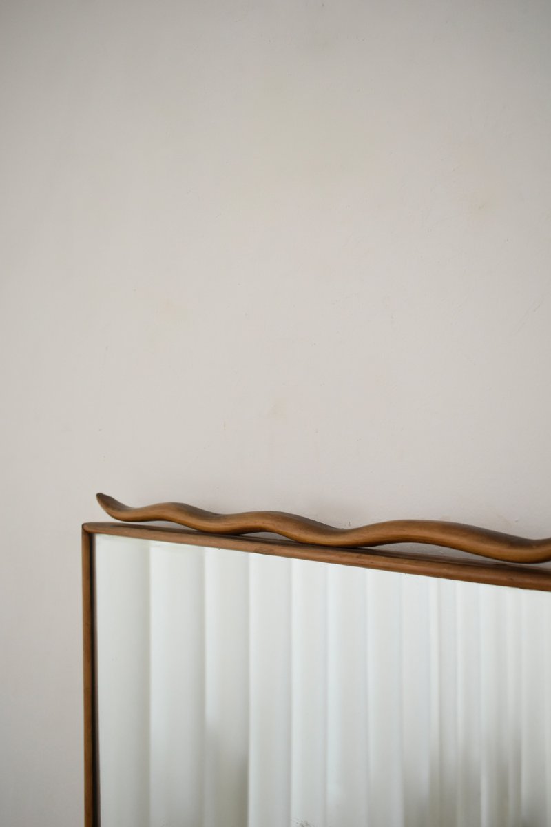 Miroir de forme trapézoïdale, années 1950.-photo-1