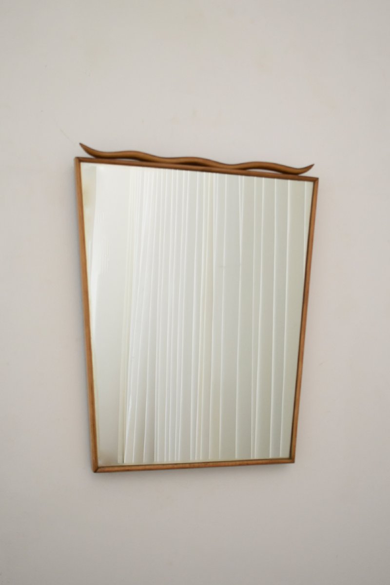 Miroir de forme trapézoïdale, années 1950.-photo-4