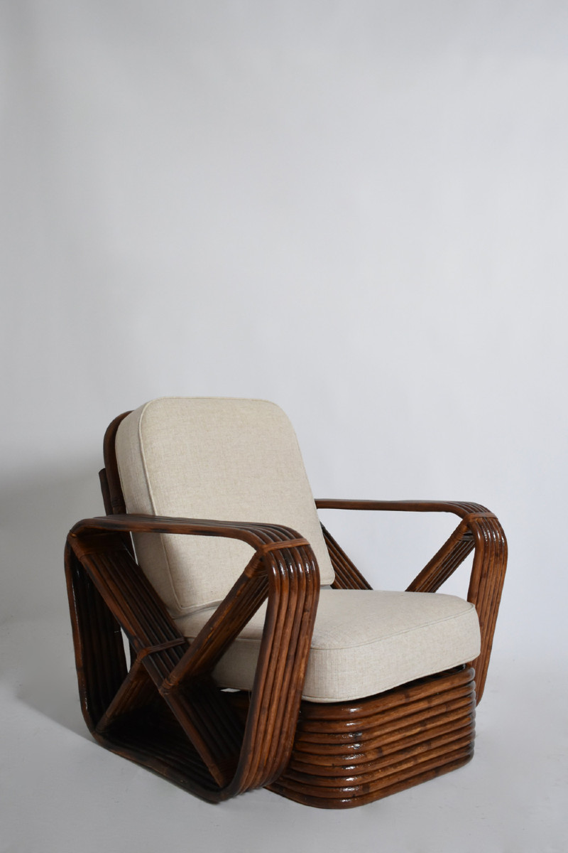Fauteuil en rotin, années 1940.