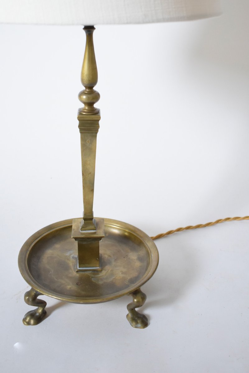 Quadripod Lion Paws Bronze Lamp, 1960s.-photo-1