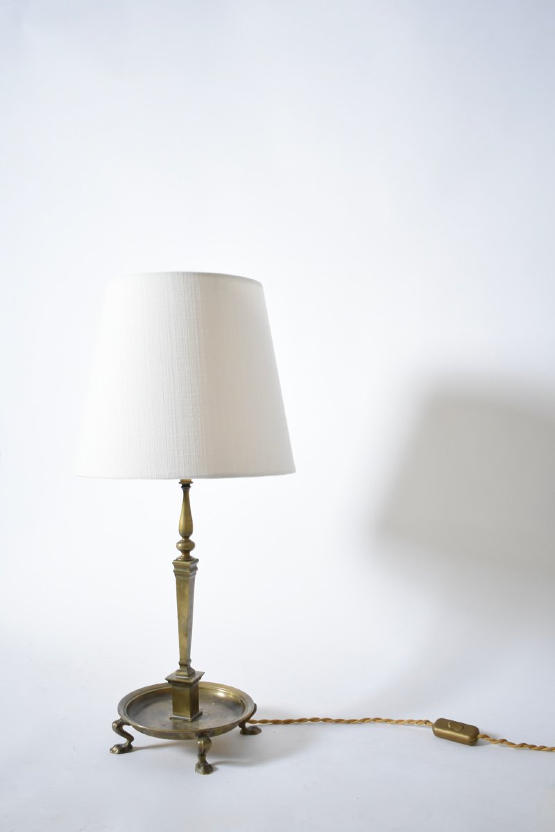 Quadripod Lion Paws Bronze Lamp, 1960s.-photo-3