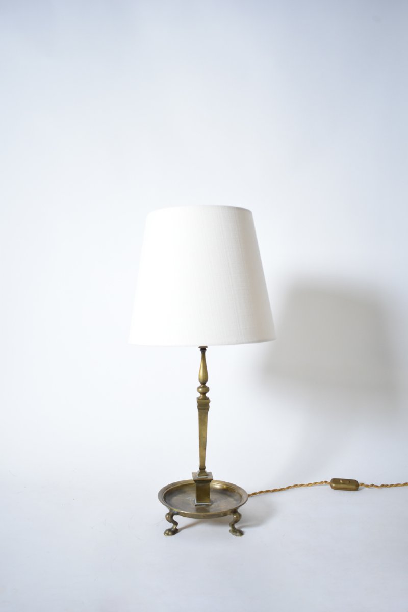 Quadripod Lion Paws Bronze Lamp, 1960s.-photo-4