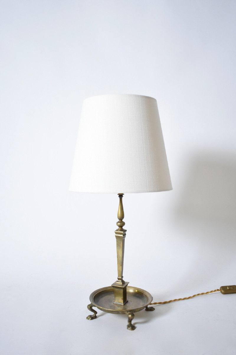 Quadripod Lion Paws Bronze Lamp, 1960s.
