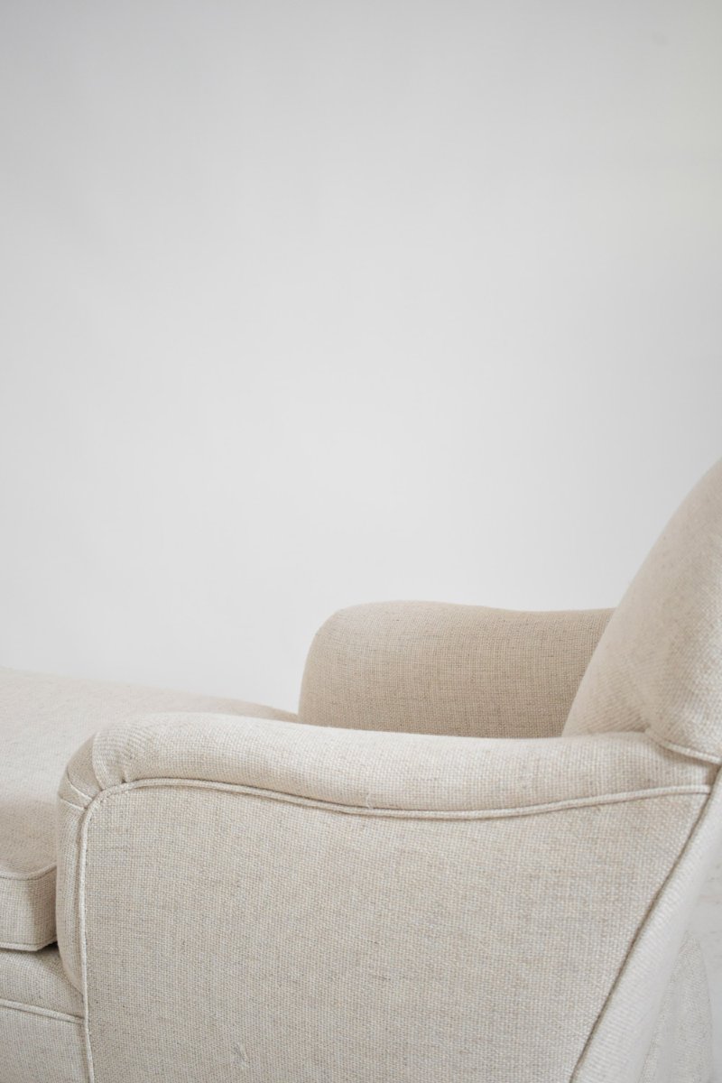 Fauteuil de salon en tissu, années 1960.-photo-2