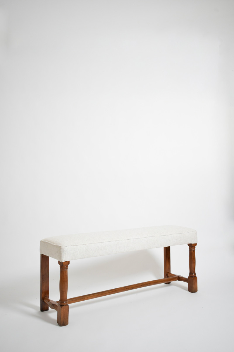 Tabouret de piano en hêtre, années 1910.