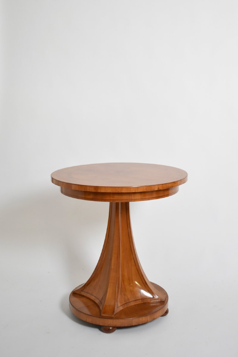 Table guéridon de style Biedermeier, XIXe siècle.-photo-3