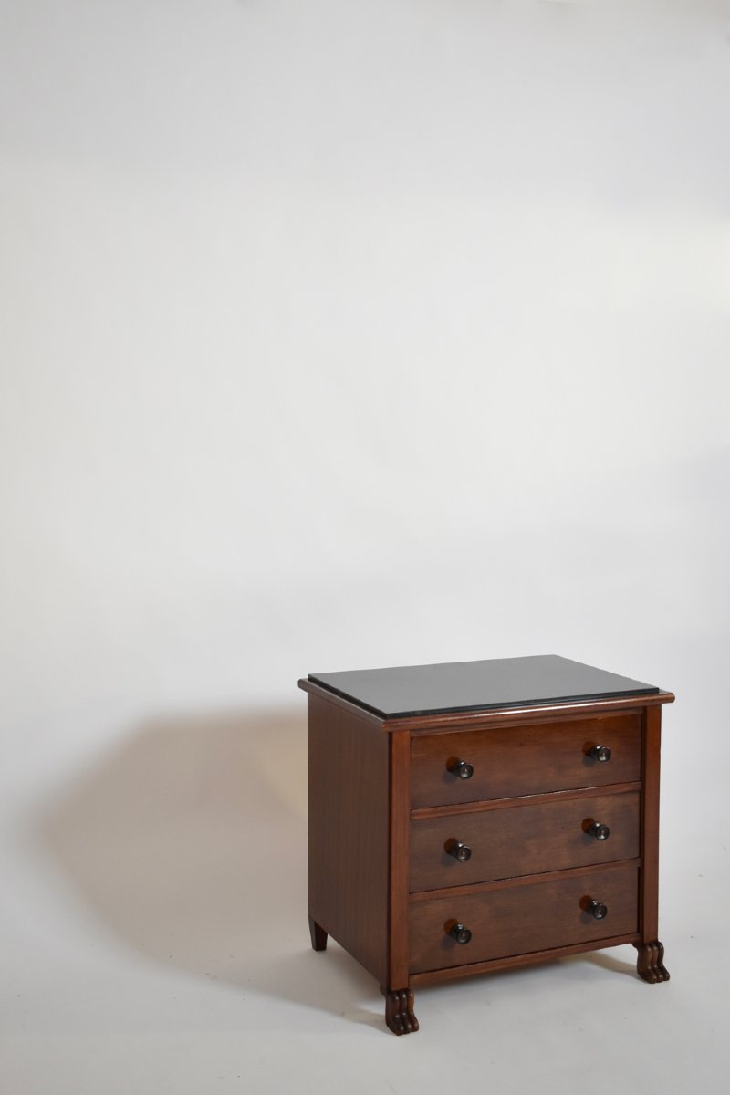 Paire de tables de chevet pattes de lion, années 1960-photo-2