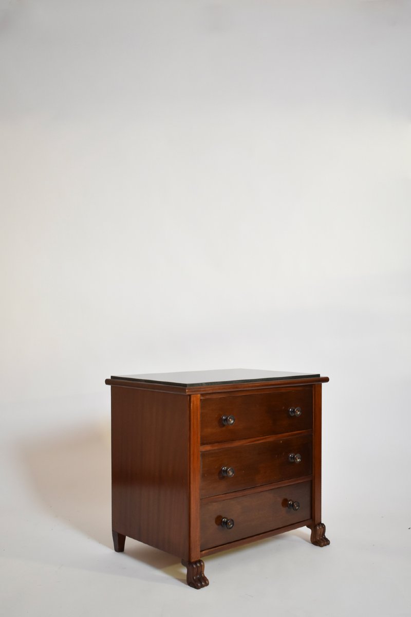 Paire de tables de chevet pattes de lion, années 1960-photo-3