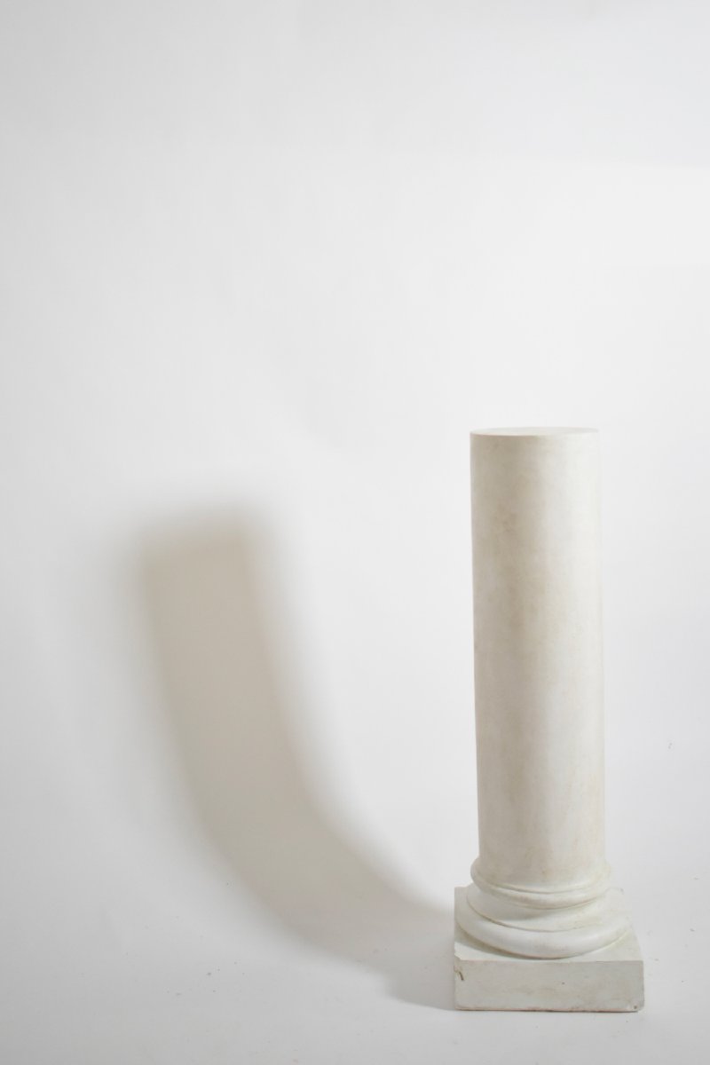 Paire de colonnes néoclassiques en plâtre, années 1930.-photo-3