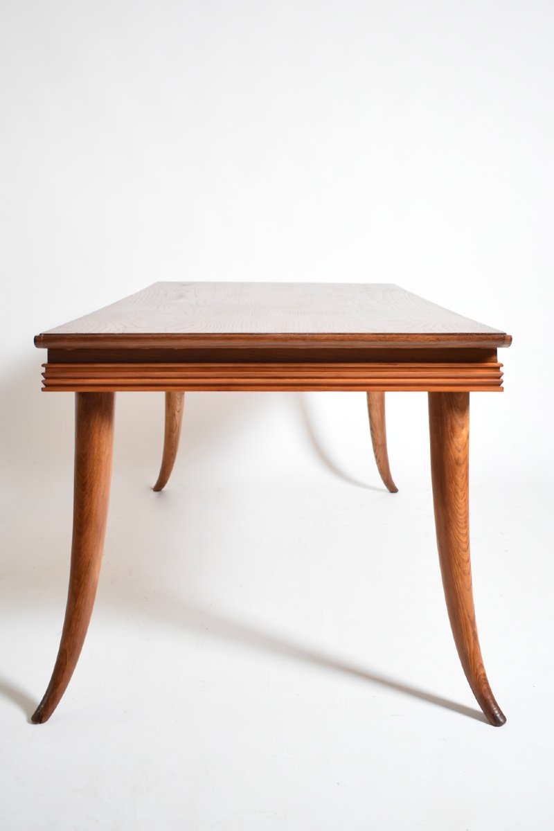 Table console de salle à manger à pieds en cornes de style étrusque, années 1960.-photo-3