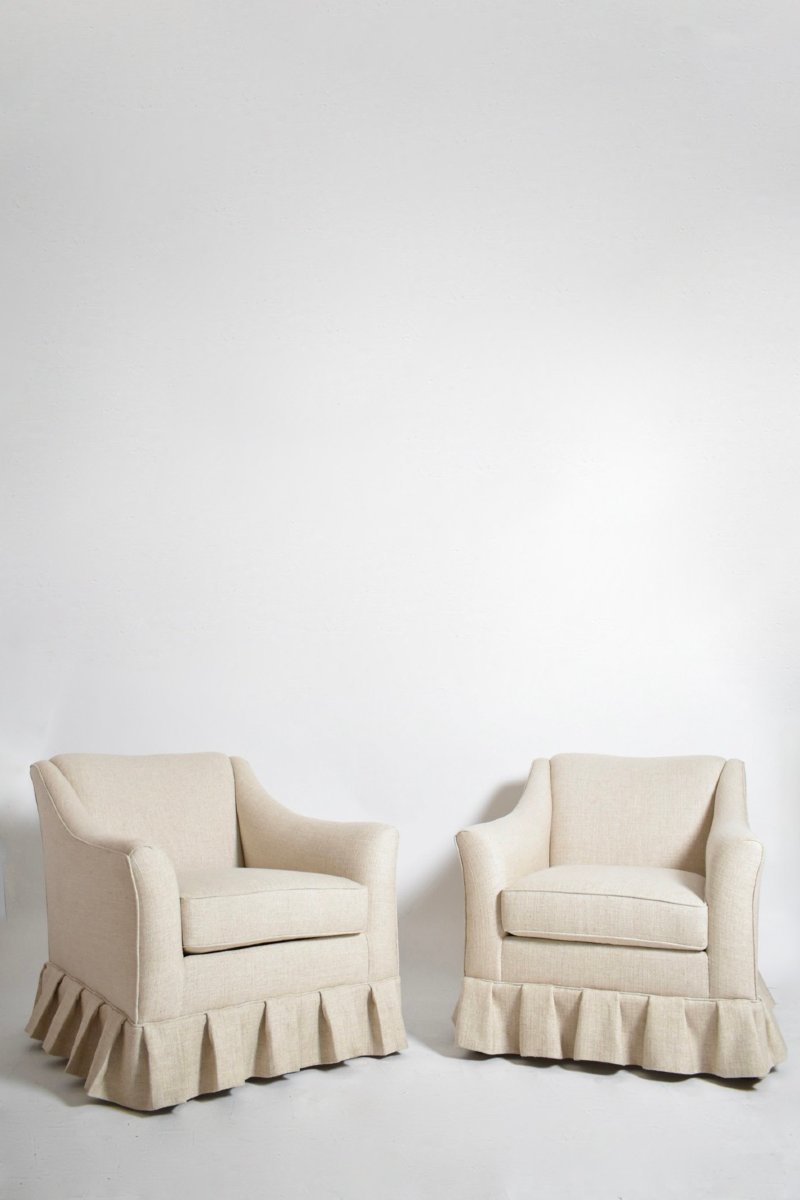 Pair Of Italian Armchairs, 1960s.