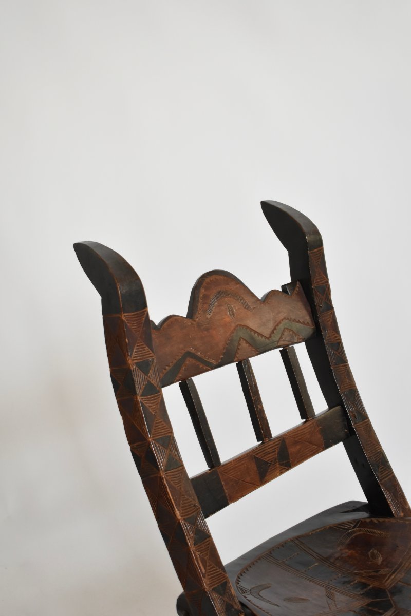 Wooden Senoufo Chair, 1960s-photo-2