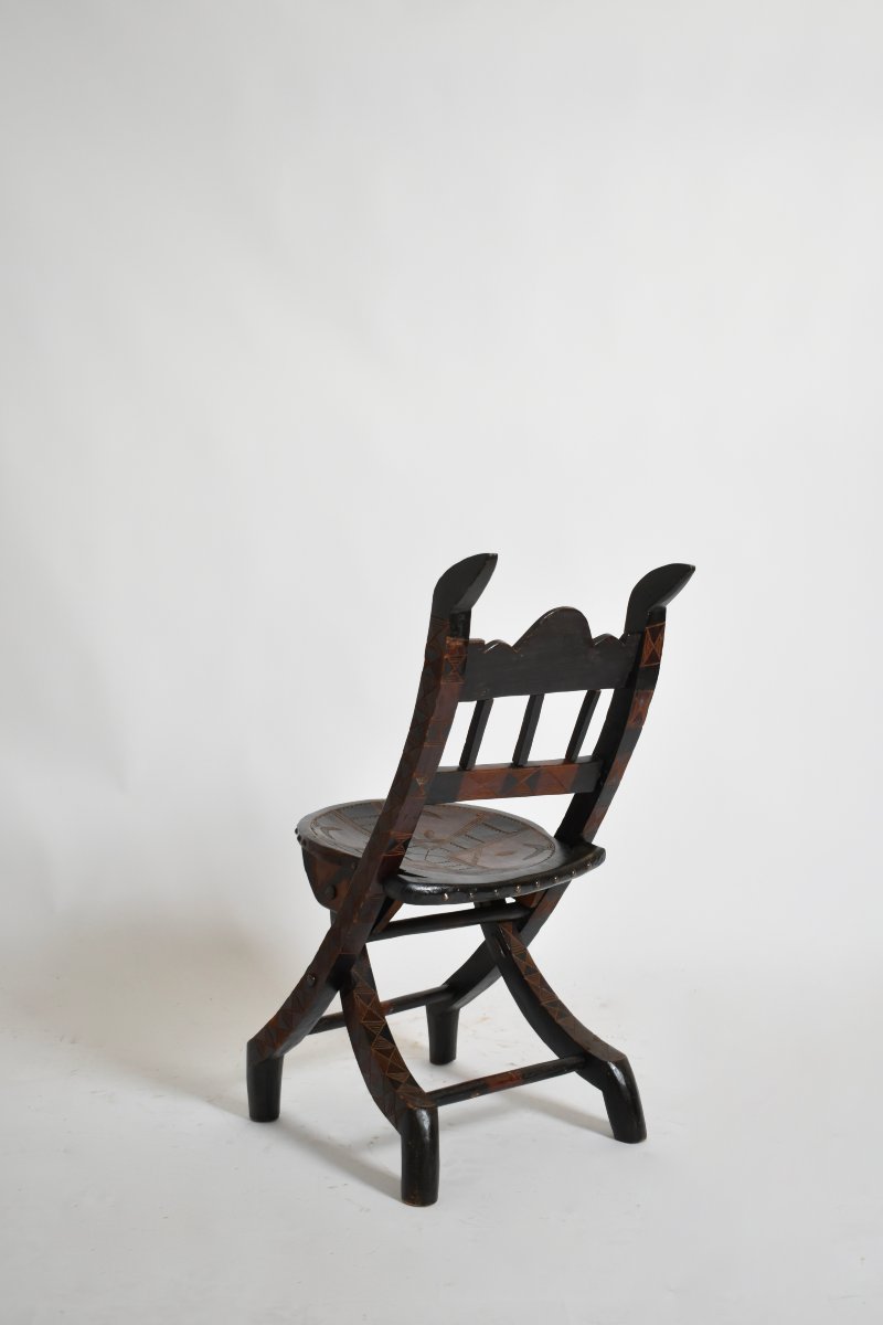 Wooden Senoufo Chair, 1960s-photo-3
