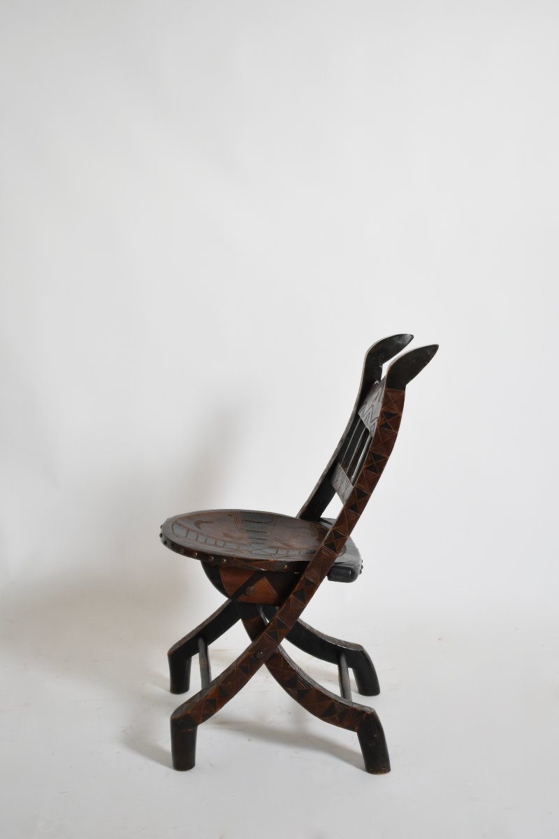 Wooden Senoufo Chair, 1960s-photo-4