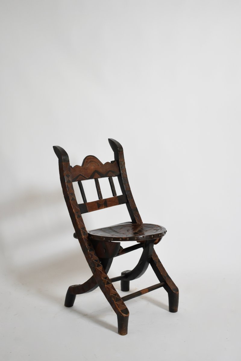 Wooden Senoufo Chair, 1960s