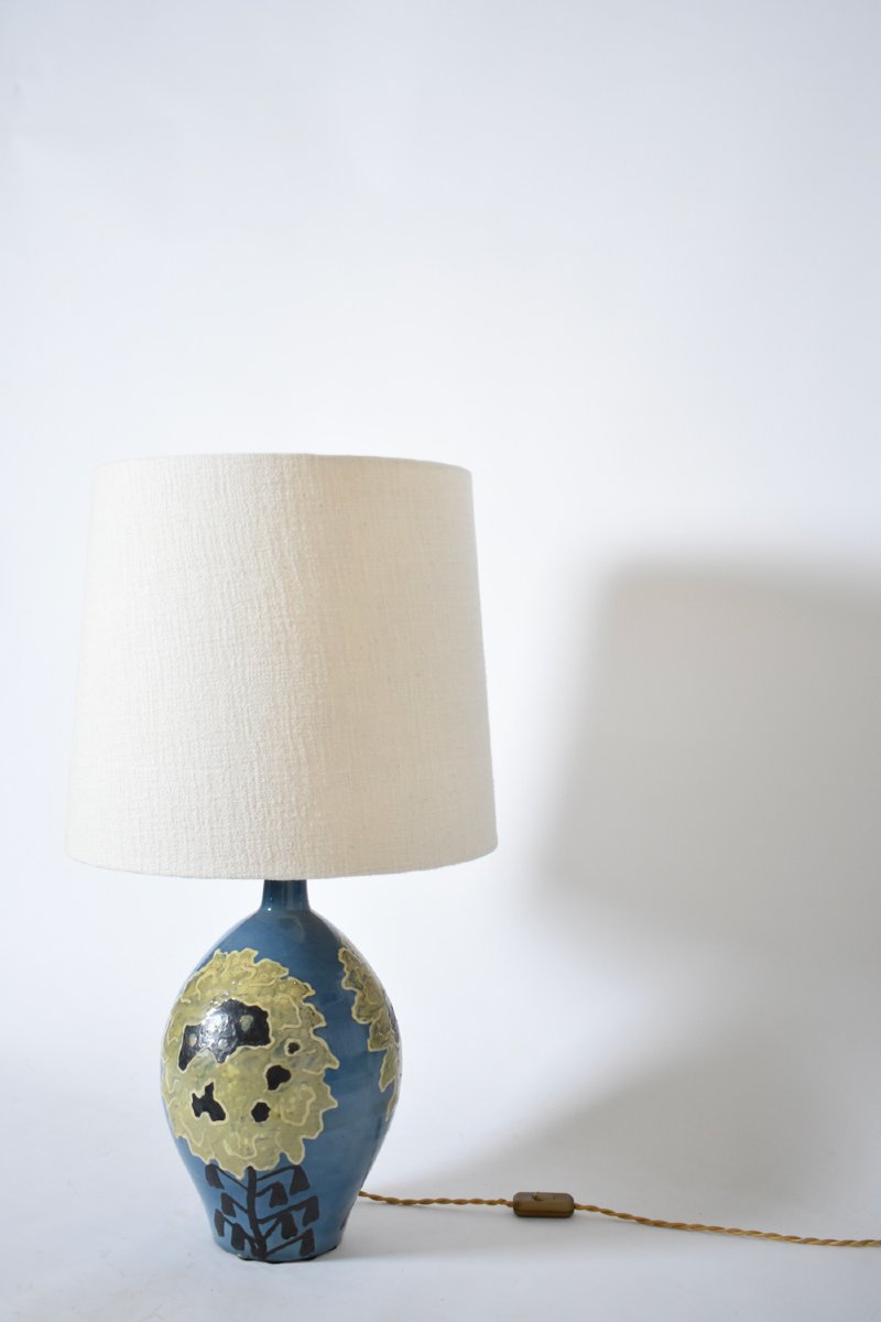 Simonot Ceramic Lamp, 1940s.-photo-3
