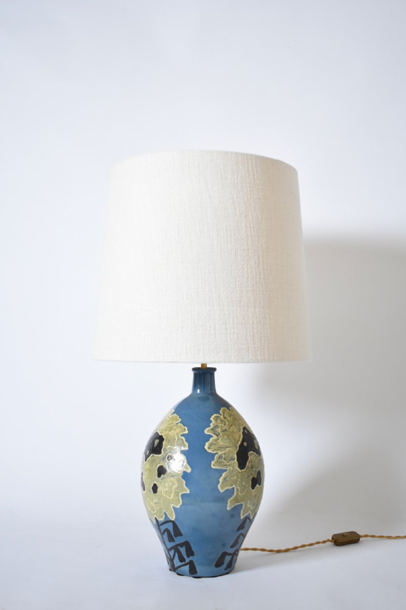Simonot Ceramic Lamp, 1940s.-photo-4
